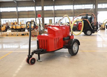 大容量灌縫速度快的瀝青灌縫機，修補路面效果